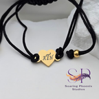 Petite Heart Cord Bracelet - Custom Engraved