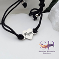Petite Heart Cord Bracelet - Custom Engraved