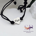 Petite Heart Cord Bracelet - Custom Engraved