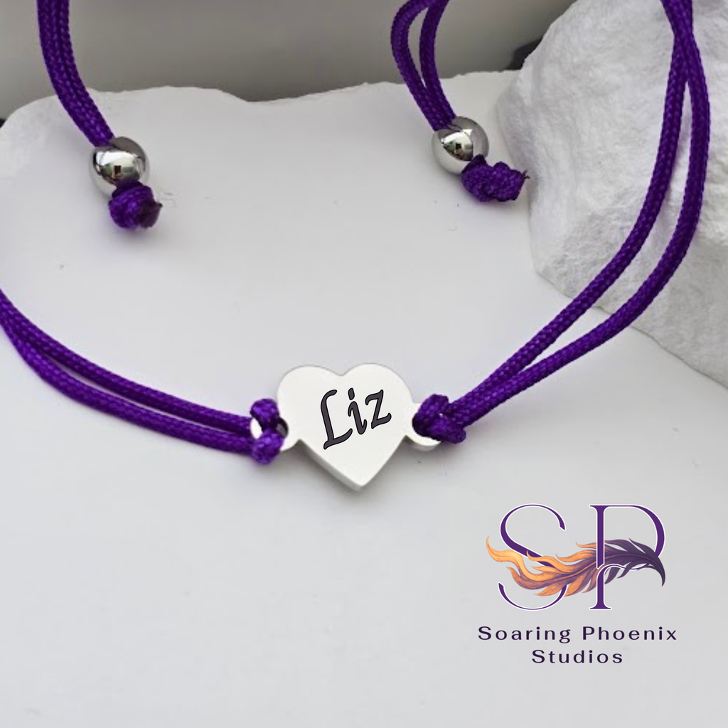 Heart Friendship Bracelet - Custom Engraved
