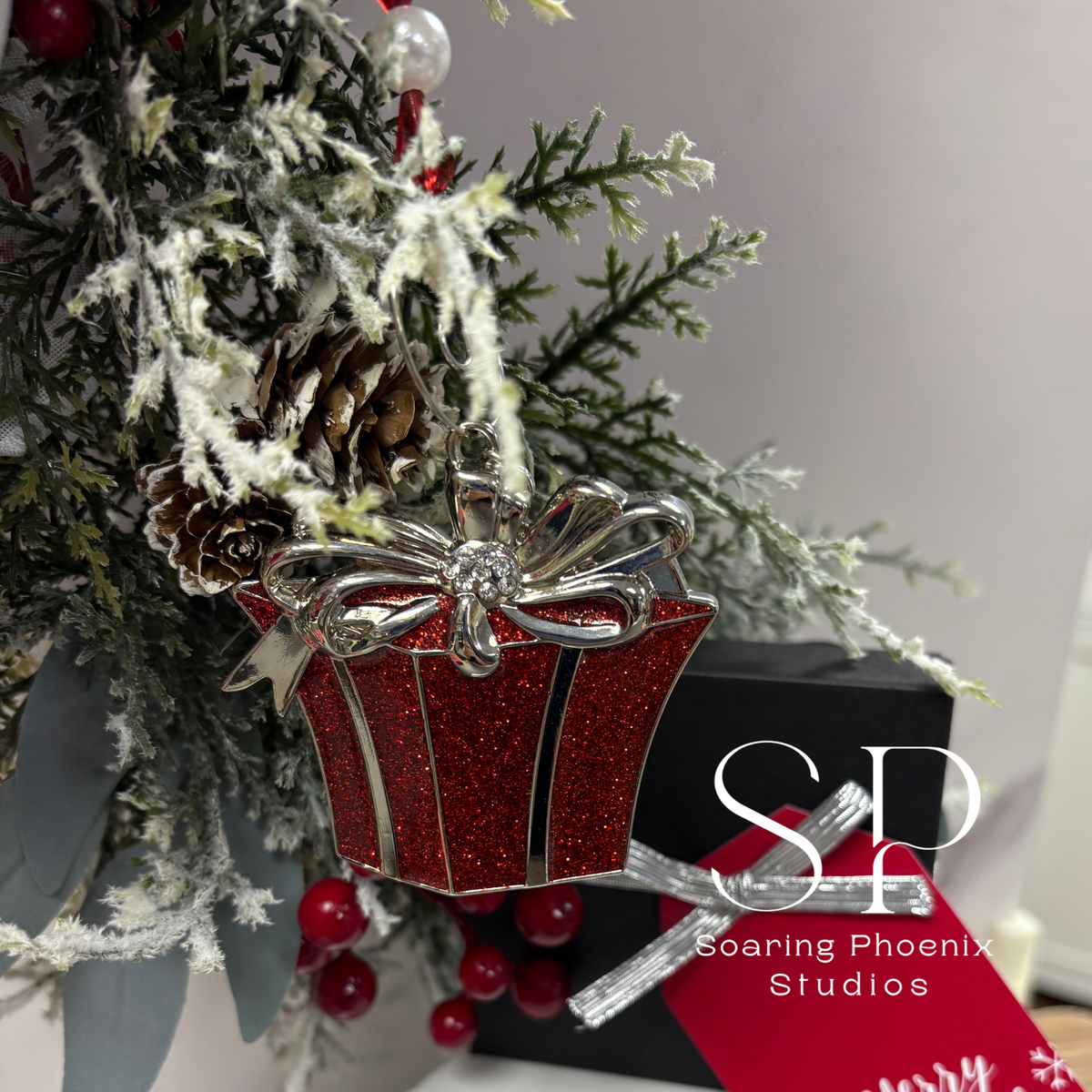 Red Gift Box Ornament