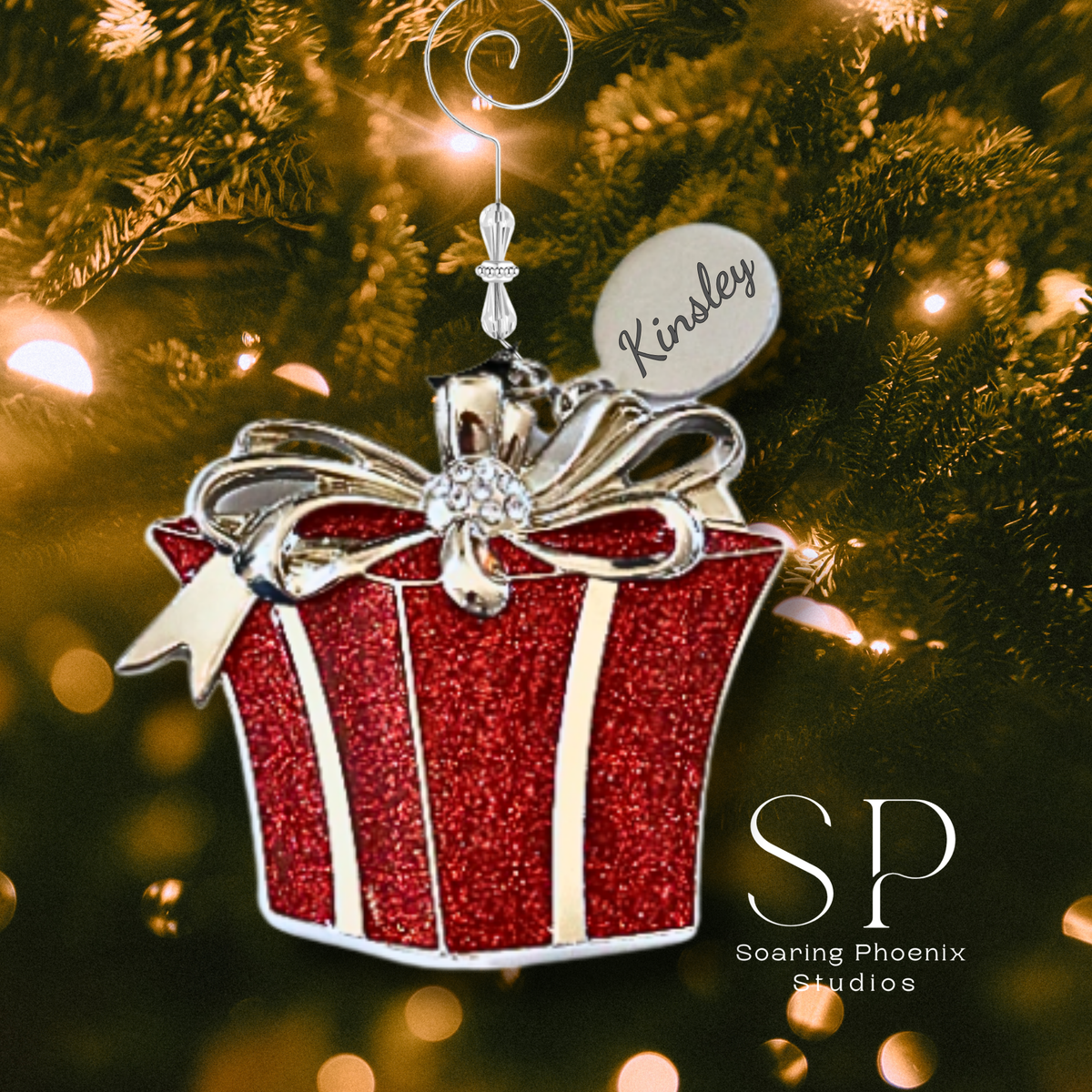 Red Gift Box Ornament
