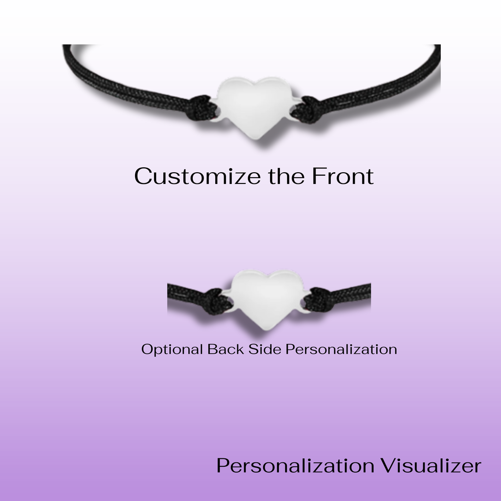 Heart Friendship Bracelet - Custom Engraved
