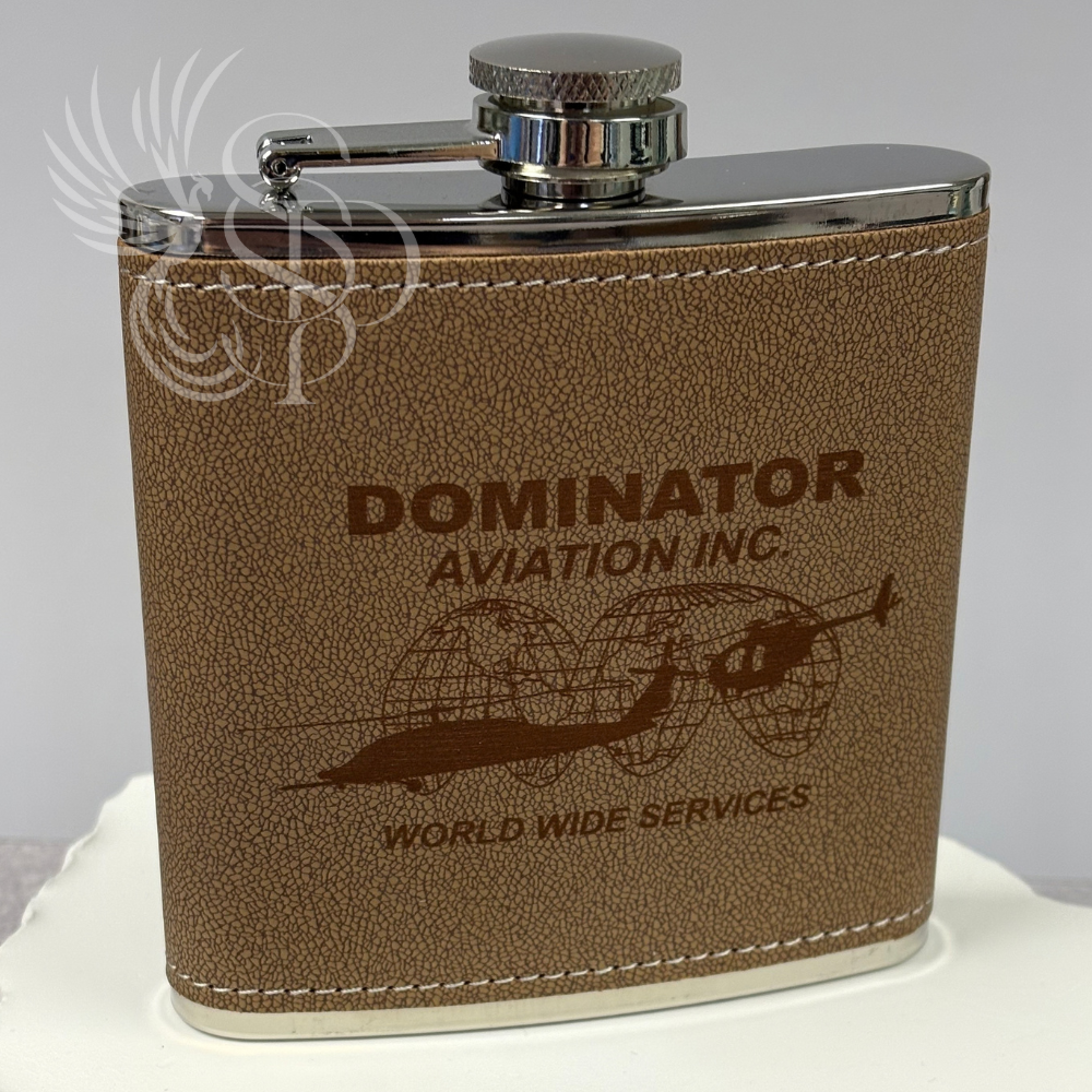 Flask - Leatherette Wrapped - Customized