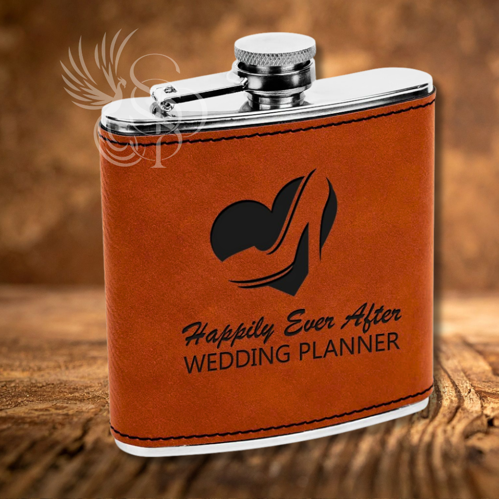 Flask - Leatherette Wrapped - Customized