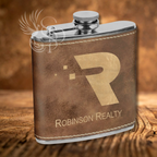 Flask - Leatherette Wrapped - Customized