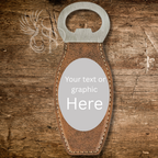 Magnetic Bottle Opener - Leatherette - Custom Engraved