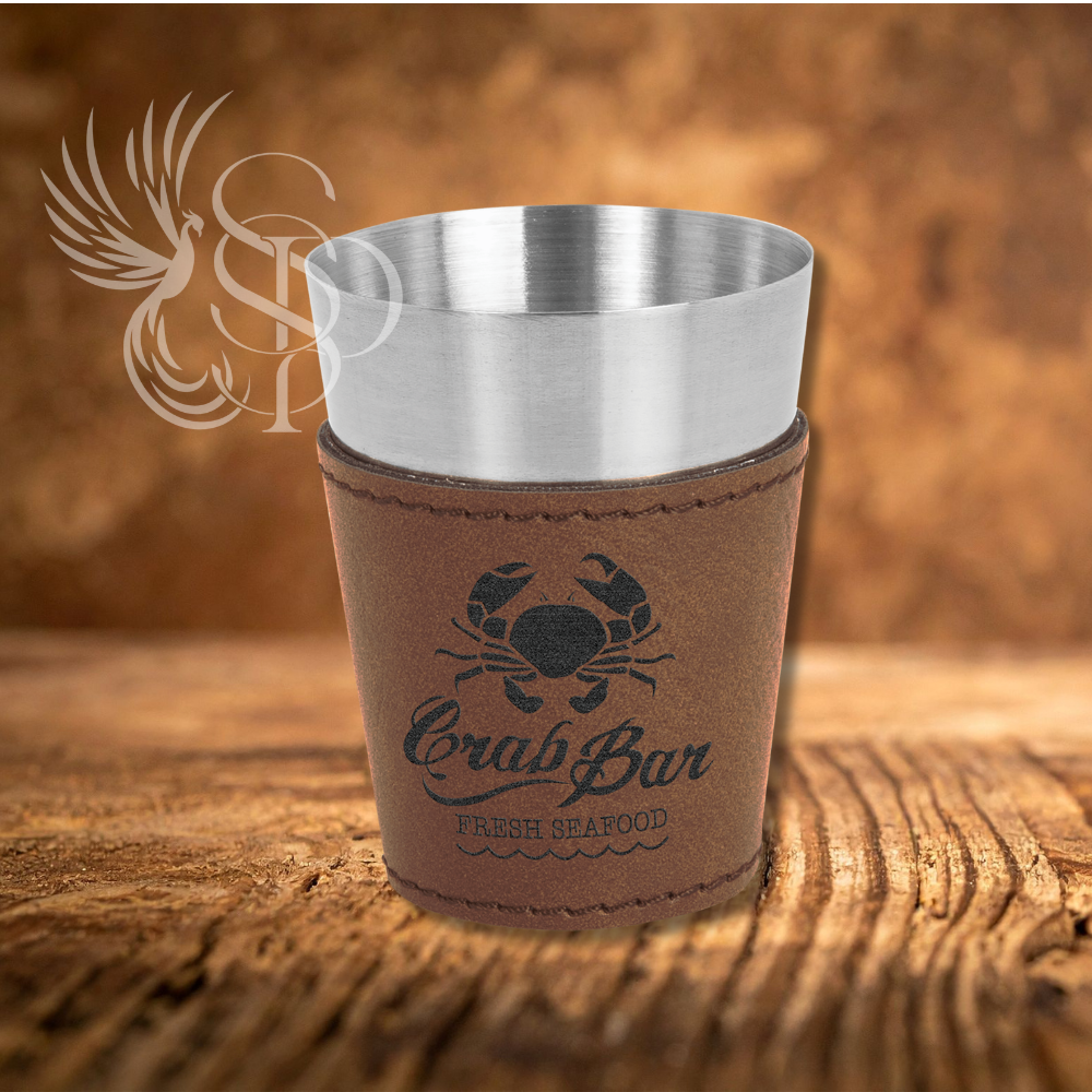Shot Glass -  Leatherette - Customized