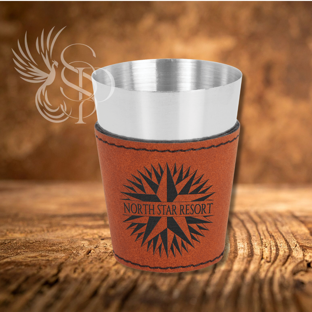 Shot Glass -  Leatherette - Customized