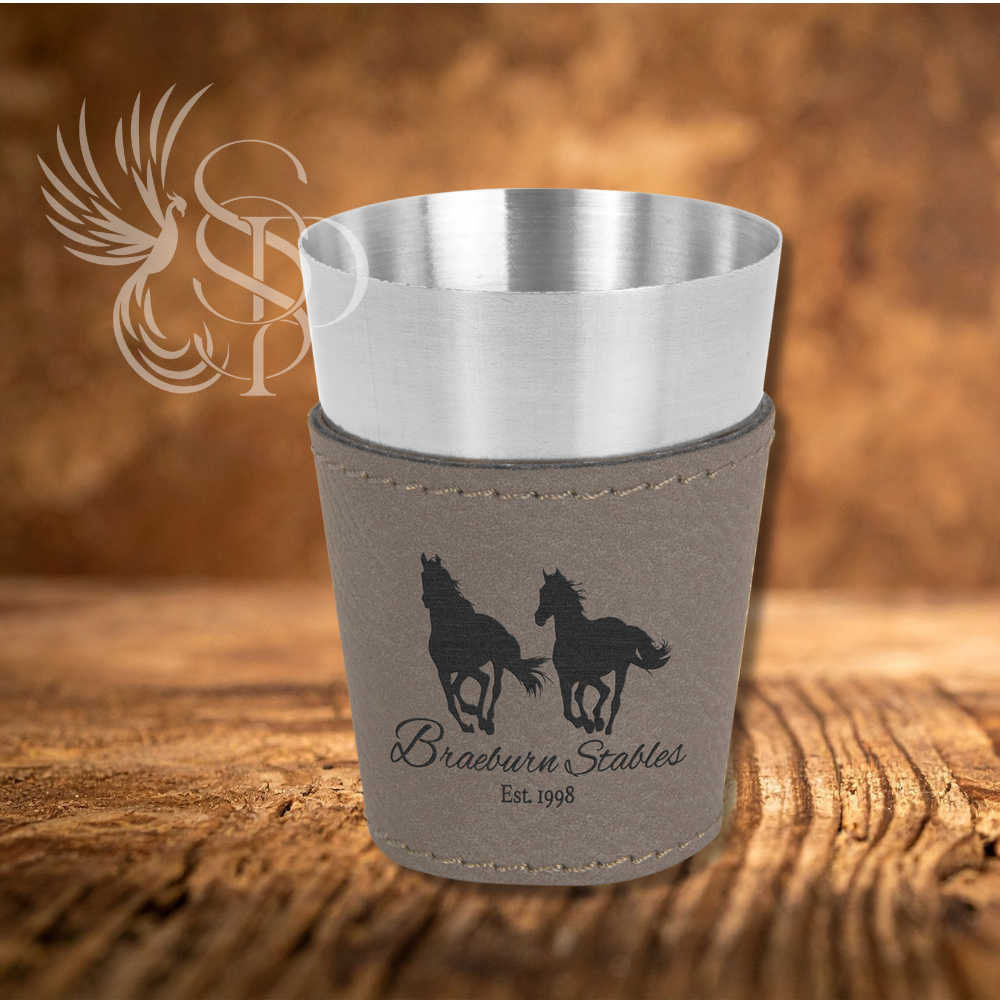 Shot Glass -  Leatherette - Customized