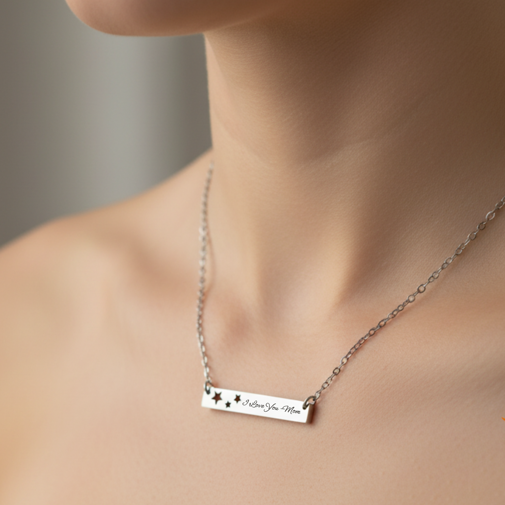 Stars Cutout Bar Necklace
