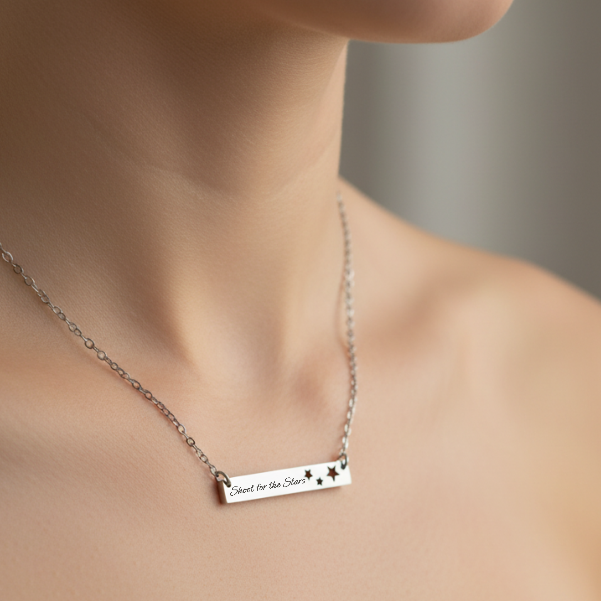 Stars Cutout Bar Necklace