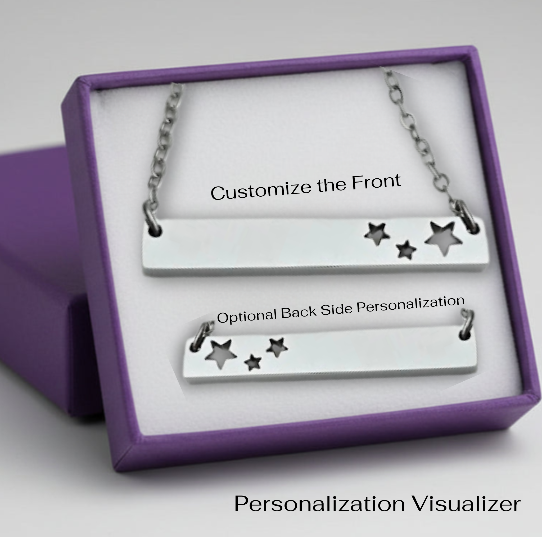 Stars Cutout Bar Necklace