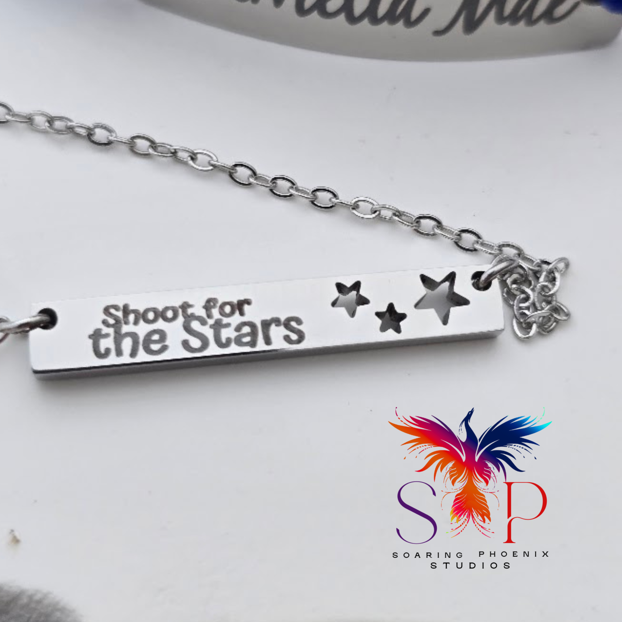 Stars Cutout Bar Necklace - Personalized