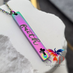 Cross Cutout Bar Necklace