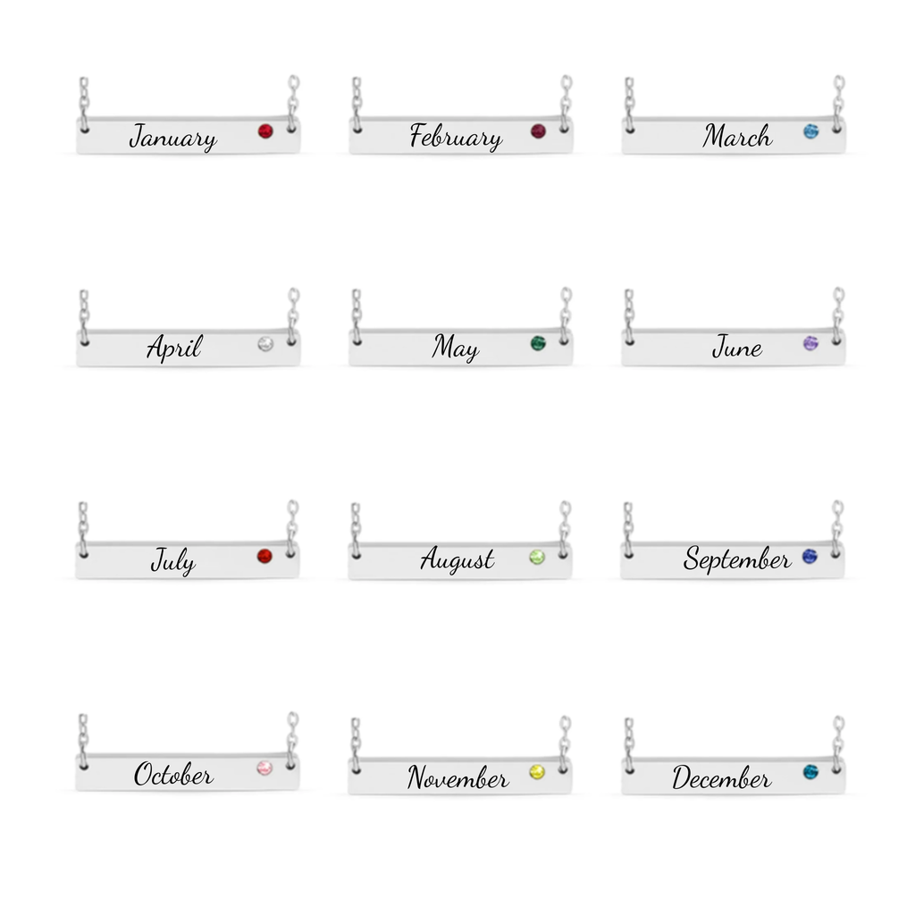 Birthstone Bar Necklace