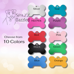 Spazz Dazzled Dog Bone Pet Tag - Customized