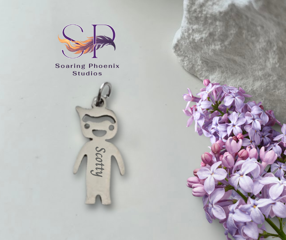 Little Boy Charm - Custom Engraved