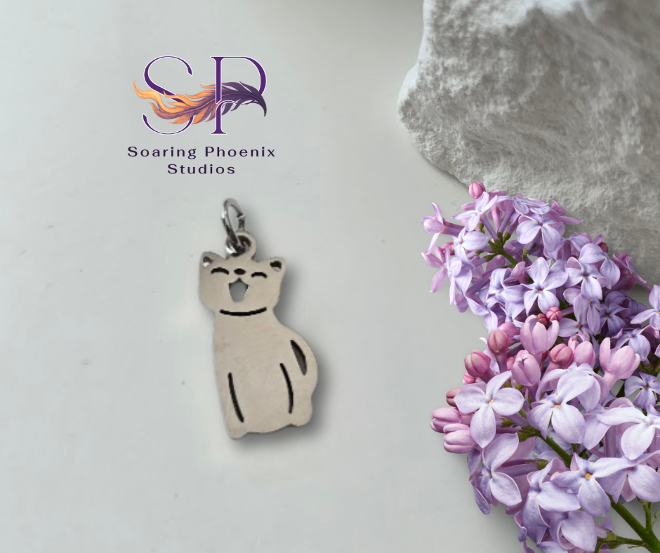 Pretty Kitty Charm - Custom Engraved