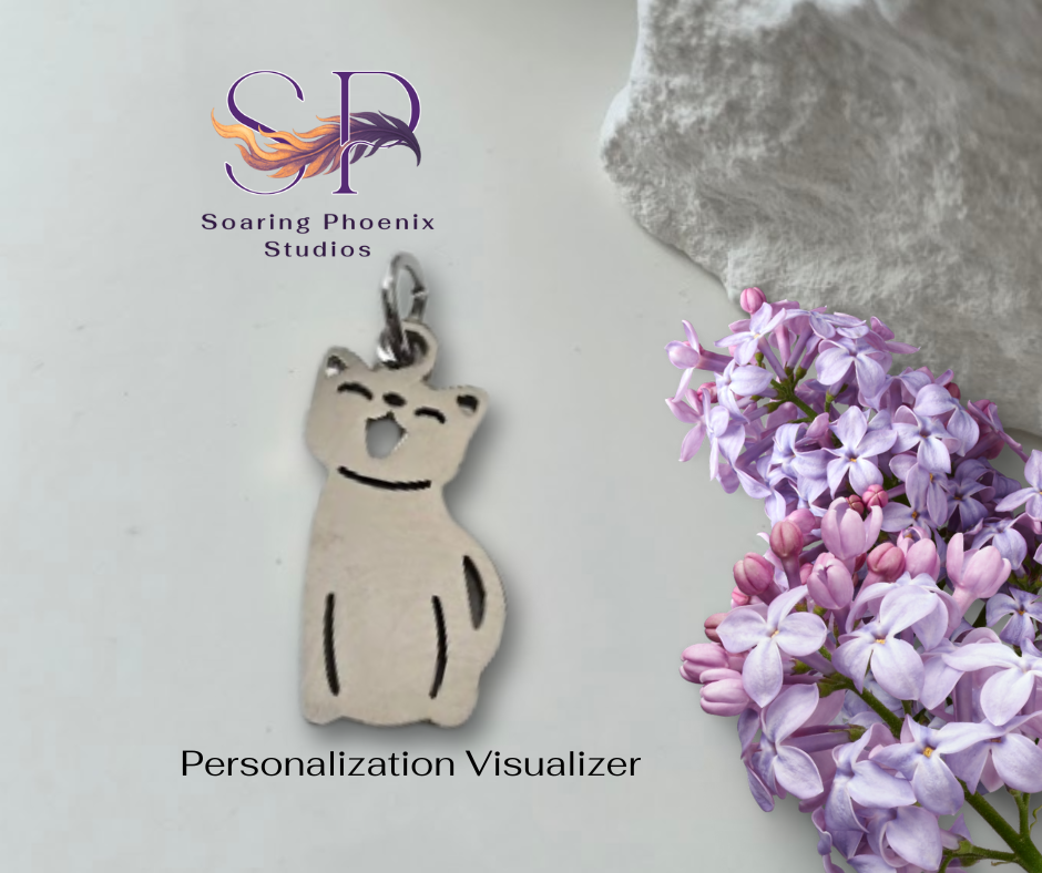 Pretty Kitty Charm - Custom Engraved