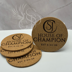 Cork Coaster - Set of 4 - Custom Engraved