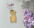 Happy Dog Charm - Custom Engraved
