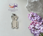 Happy Dog Charm - Custom Engraved