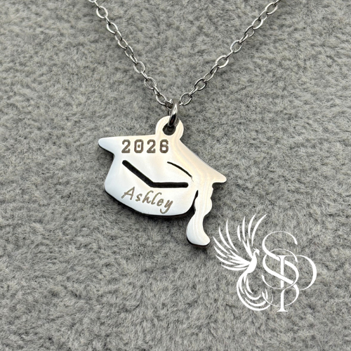 Graduation Cap Necklace - Personalized