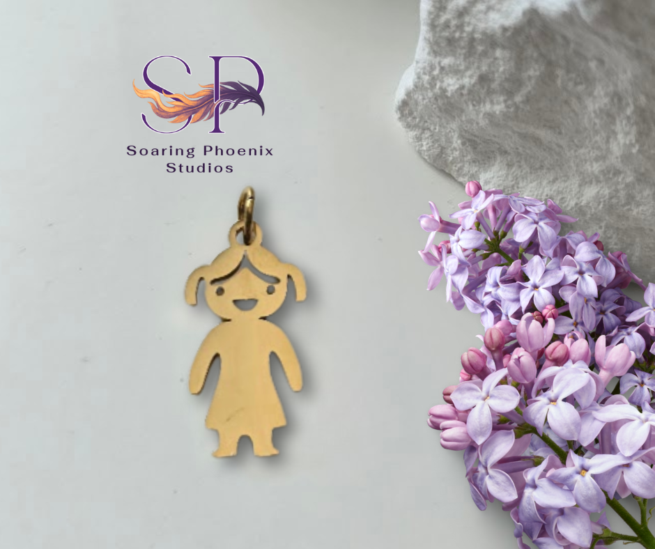 Little Girl Charm - Custom Engraved