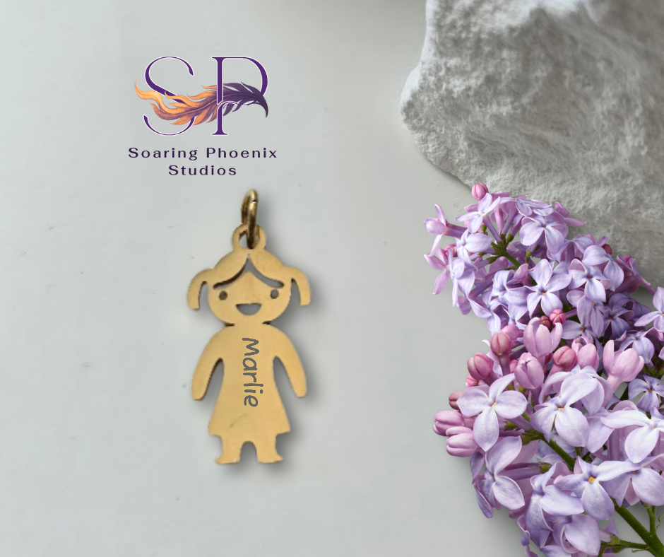 Little Girl Charm - Custom Engraved
