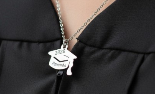 Graduation Cap Necklace - Personalized
