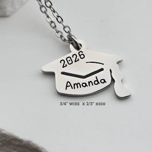 Graduation Cap Necklace - Personalized
