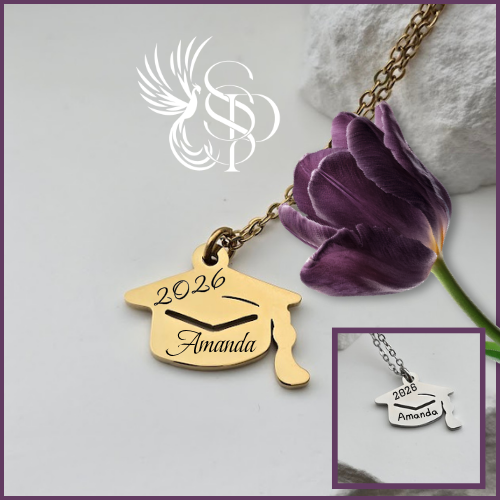 Graduation Cap Necklace - Personalized