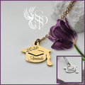 Graduation Cap Necklace - Personalized