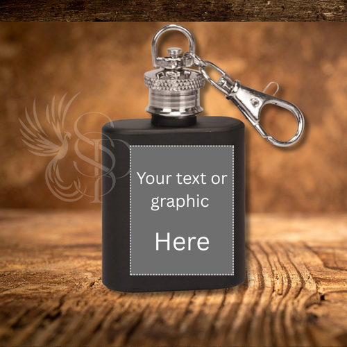 Keychain Flask - Stainless Steel - Customized