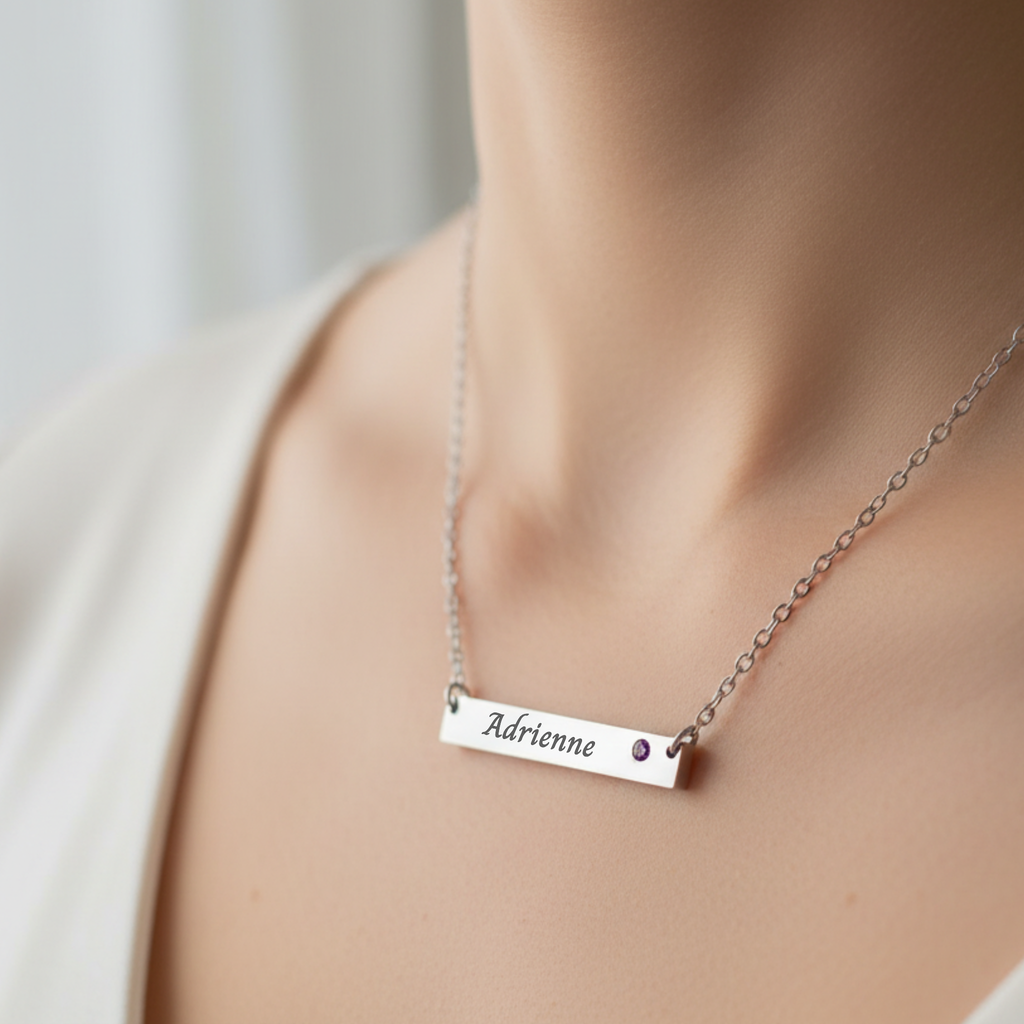 Birthstone Bar Necklace
