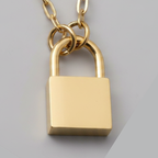 Petite Lock Necklace - Personalized