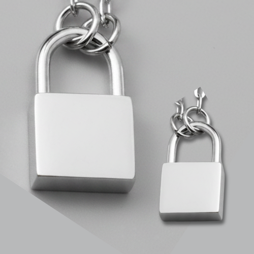 Petite Lock Necklace - Personalized