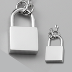 Petite Lock Necklace - Personalized