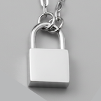Petite Lock Necklace - Personalized