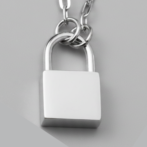 Petite Lock Necklace - Personalized