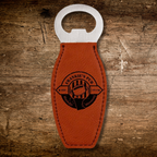 Magnetic Bottle Opener - Leatherette - Custom Engraved