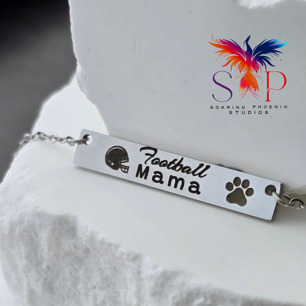Sports Mama Personalized Bar Necklace