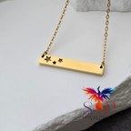 Stars Cutout Bar Necklace - Personalized