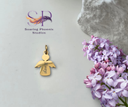 Tiny Angel Charm - Custom Engraved