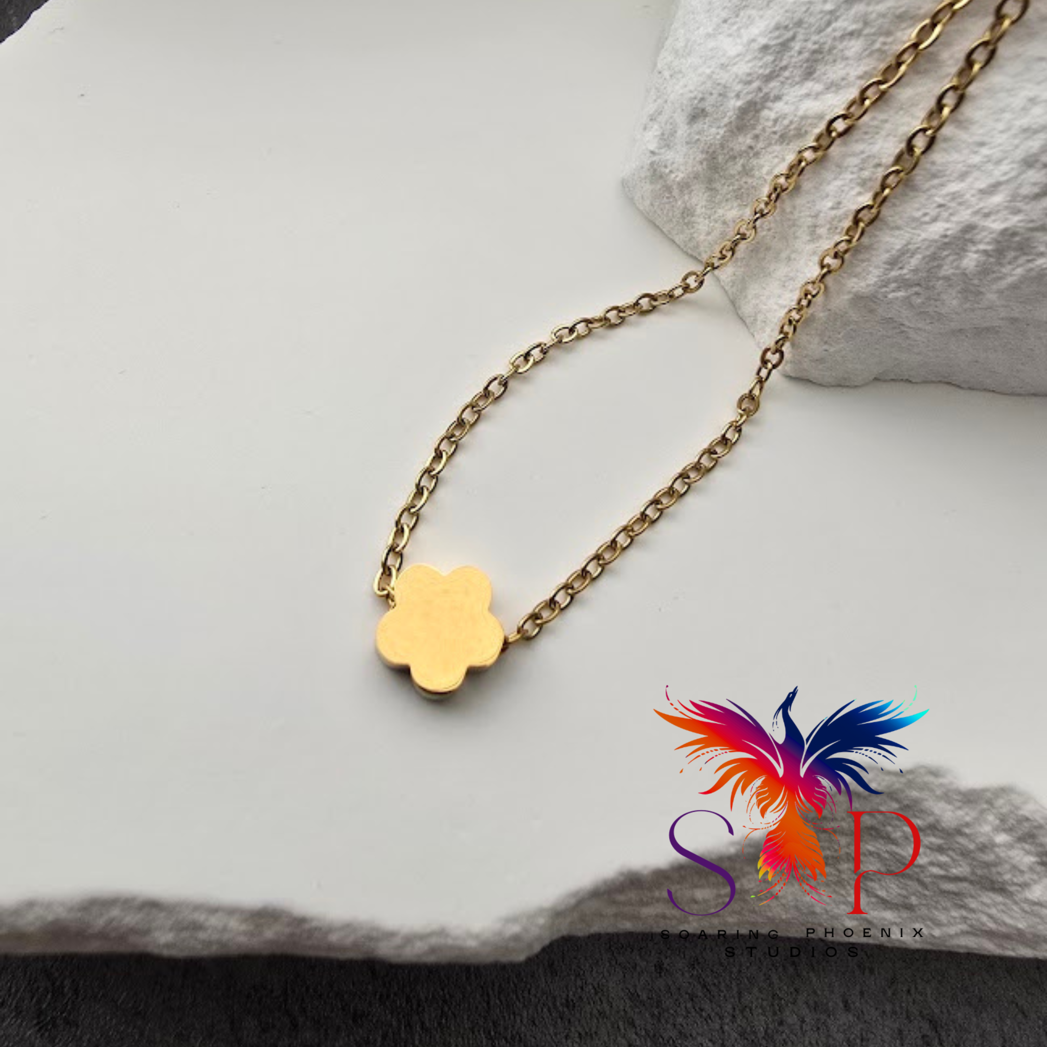 Petite Flower Charm Necklace