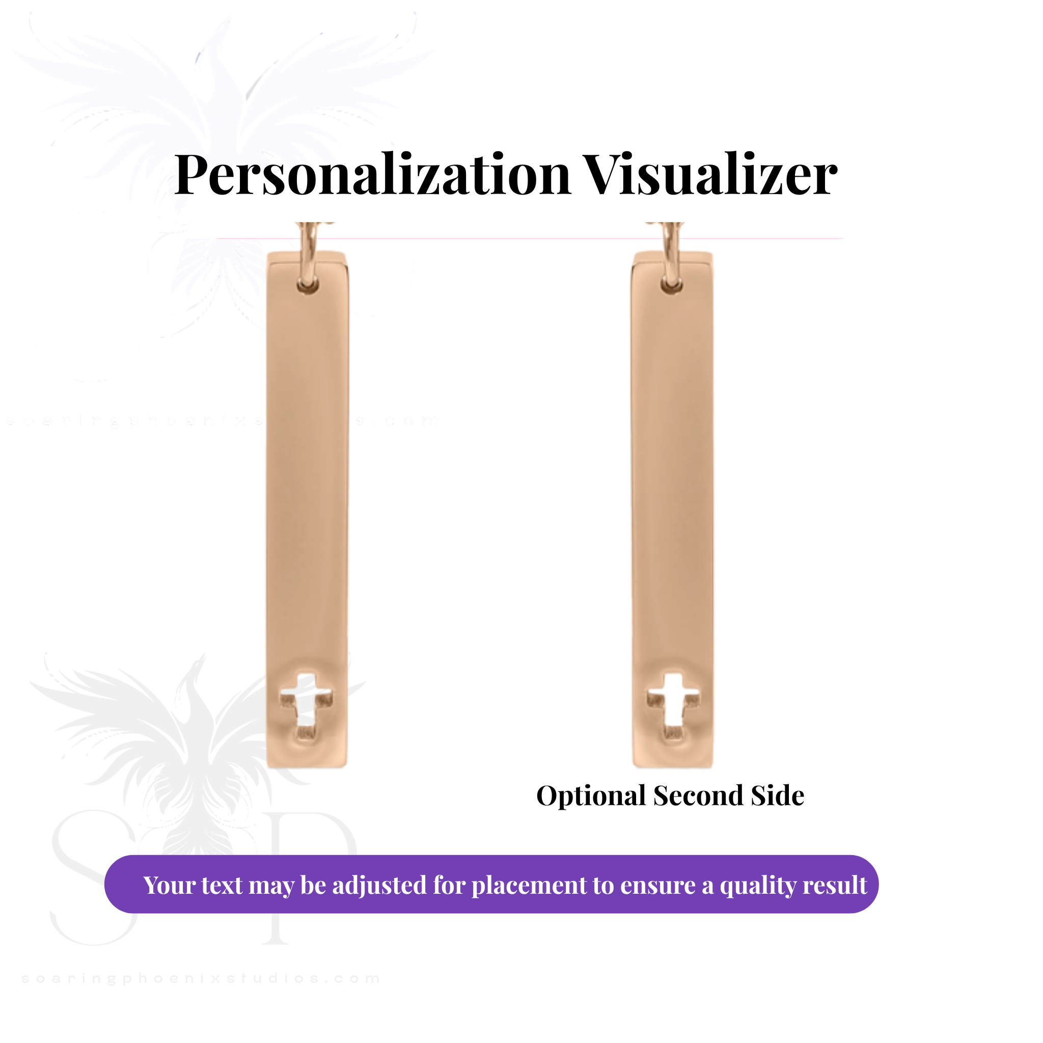 Cross Cutout Bar Necklace