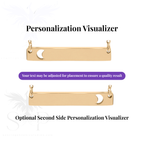 Moon Cutout Bar Necklace - Personalized